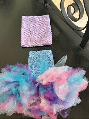 Lavender & Blue Tulle Dance Tutu Set for Kids - Unbranded